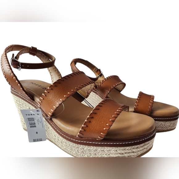 Torrid Brown Strappy Wedge Sandals - Picture 2 of 8